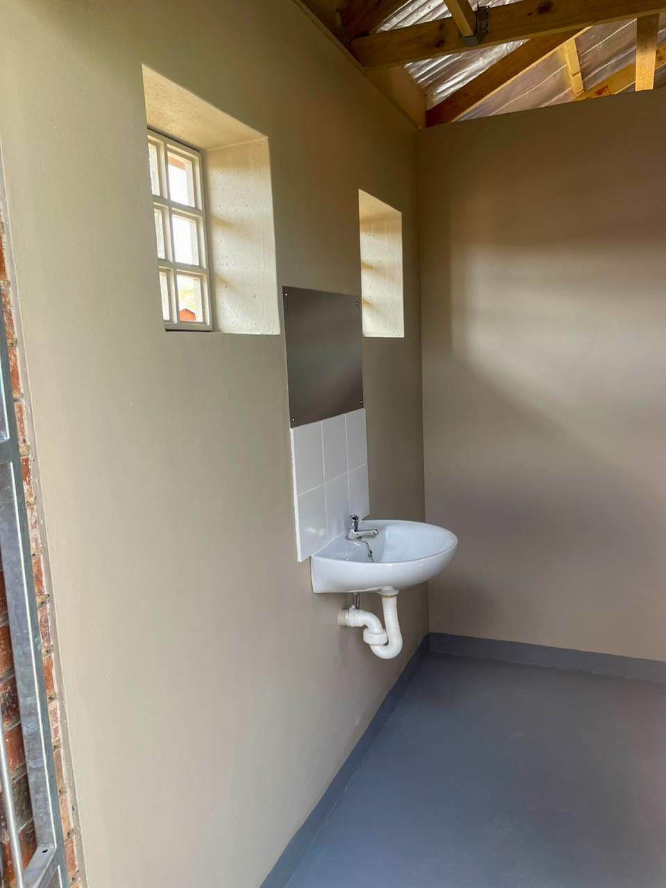 New toilets installed during school sanitation upgrade